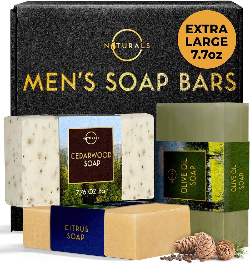 Bar Soap for Men - 3-Pcs Mens Soap Bar - Natural Soap - Mens Bar Soap - Body Soap Bars - Men Soap... | Amazon (CA)