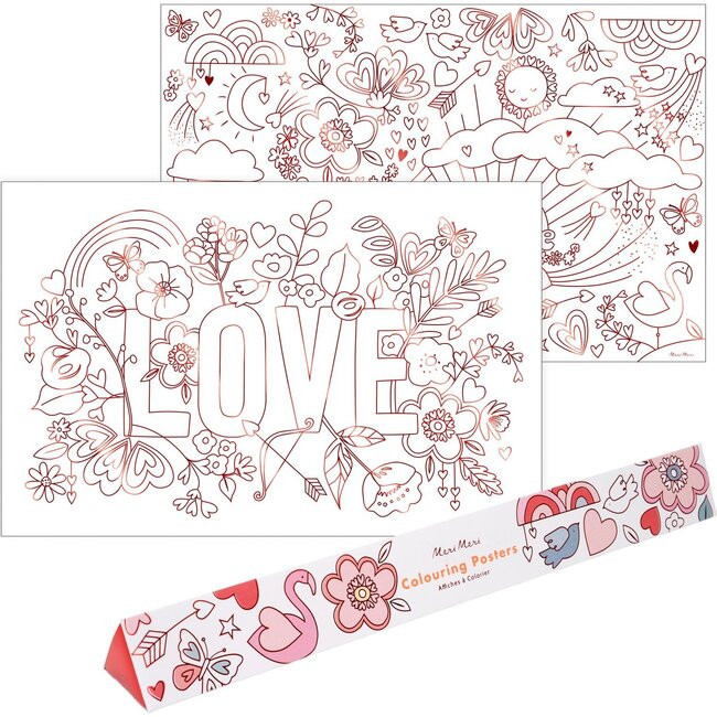 Meri Meri | Valentine's Coloring Posters | Maisonette | Maisonette