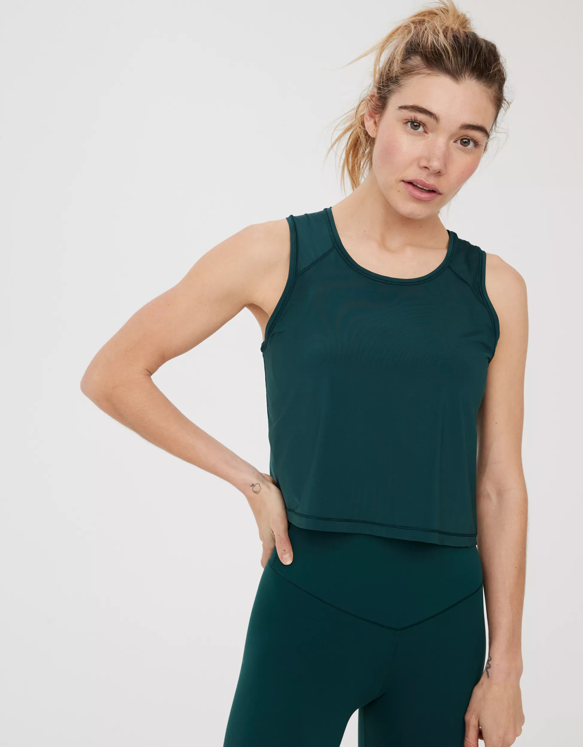 OFFLINE By Aerie Sweat Sesh Cropped Tank Top | Aerie