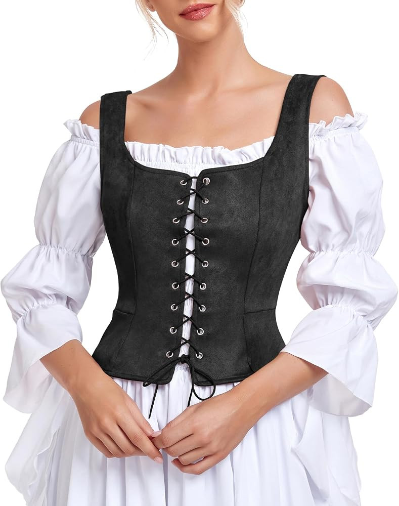Century Star Corset Tops for Women Pirate Vest Renaissance Costume Medieval Viking Victorian Hall... | Amazon (US)