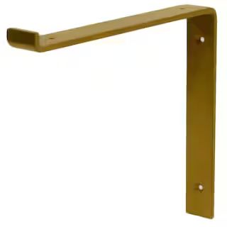 12 in. Gold Steel Shelf Bracket For Wood Shelving | The Home Depot