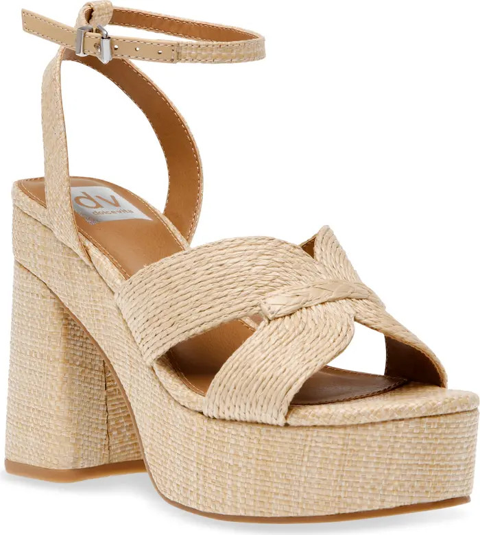 DV by Dolce Vita Waylan Raffia Platform Ankle Strap Sandal (Women) | Nordstromrack | Nordstrom Rack