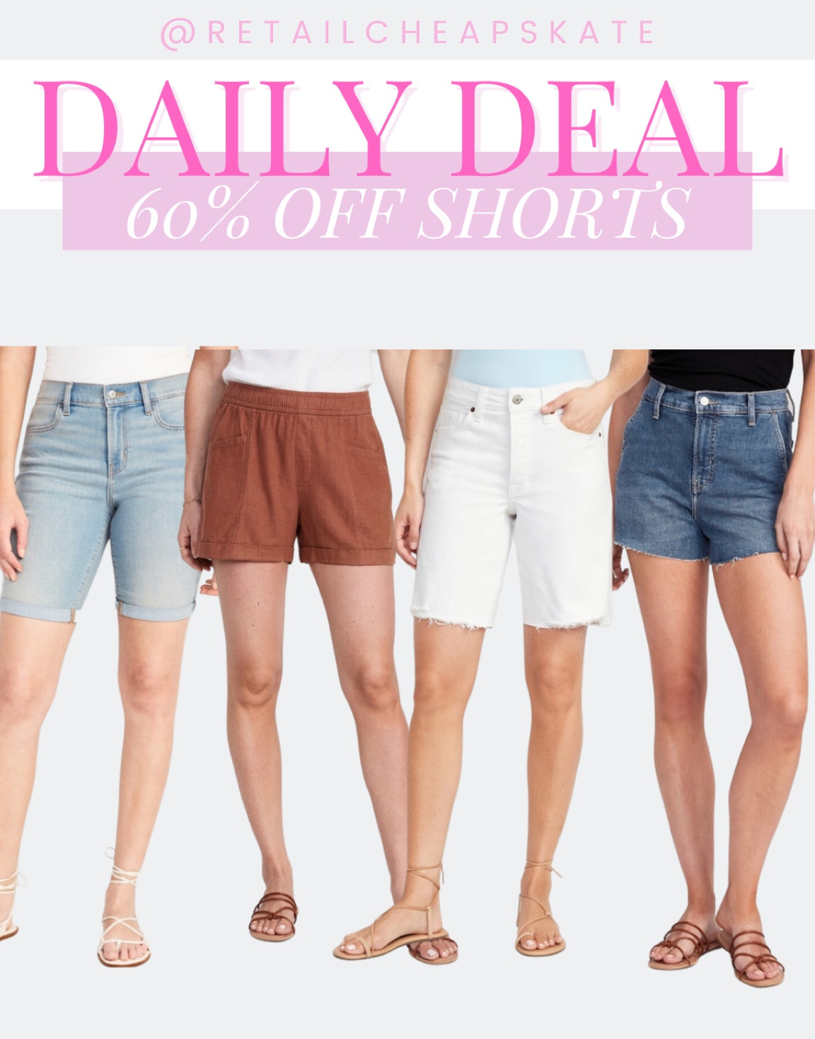 60% off old navy shorts

#LTKunder50 #LTKsalealert #LTKstyletip