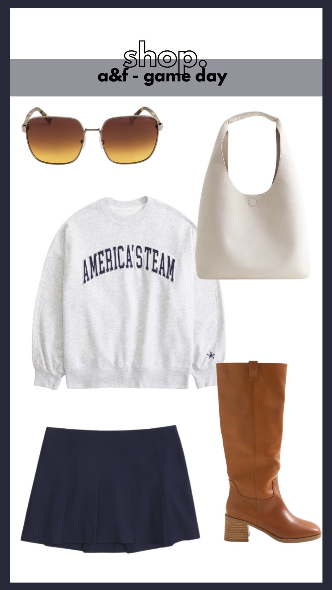 A&f, game day outfit, fall outfit, football game outfit, boots, sweatshirt 

#LTKParties #LTKFindsUnder100 #LTKStyleTip