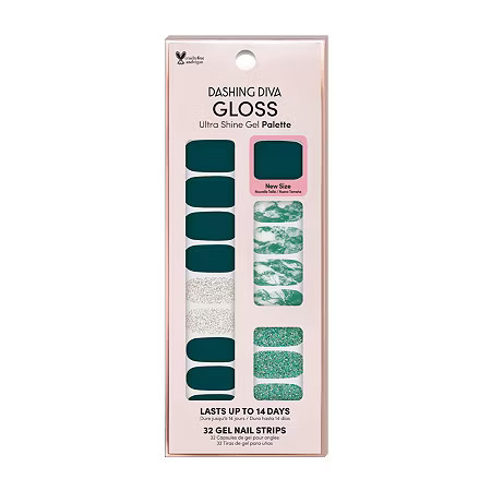 Dashing Diva Gloss Ultra Shine Gel Palette Bug Off Nail Appliques, One Size, Green | JCPenney