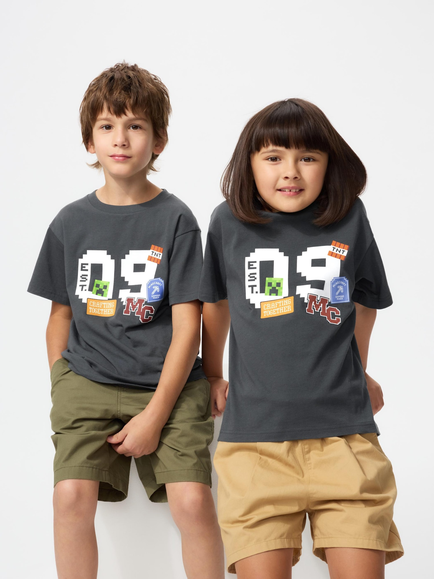 Kids's Minecraft UT Graphic T-Shirt Dark Gray 13Y UNIQLO US | UNIQLO (US)