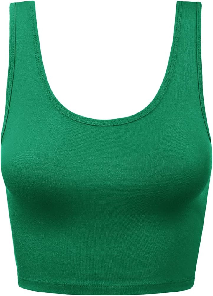 Women Sleeveless Racerback Crop Tank Top Cami Backless Scoopneck Shirts | Amazon (US)