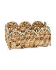 14in Rectangular Basket With Scalloped Trim | Office & Storage | Marshalls | Marshalls
