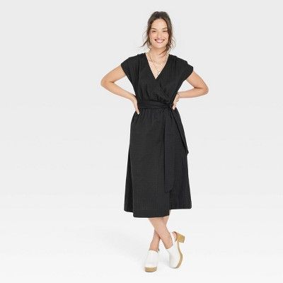 Women's Short Sleeve Wrap Dress - Universal Thread™ | Target
