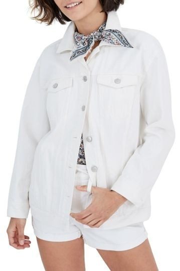 Oversize White Denim Jacket | Nordstrom Rack