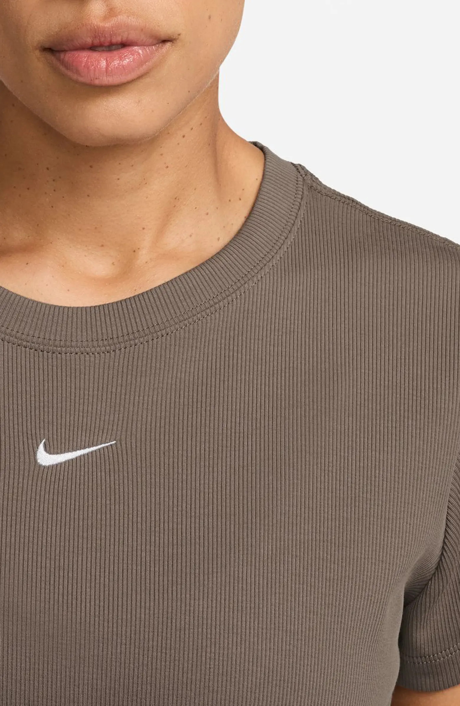 Sportswear Rib Cotton Blend T-Shirt | Nordstrom