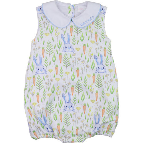 Blue Bunny And Carrot Print Bubble | Cecil and Lou