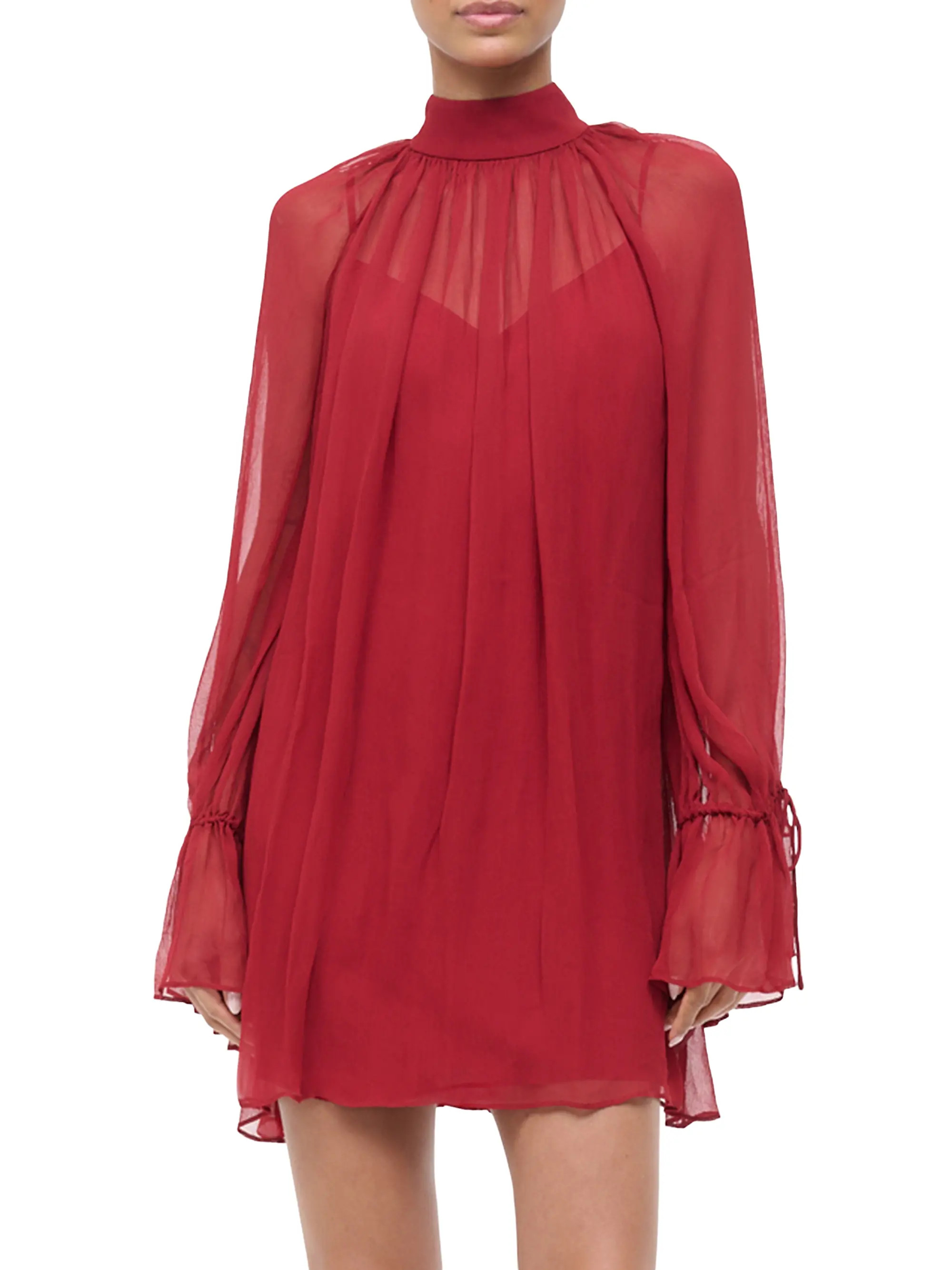 Roux Chiffon Tieneck Minidress | Saks Fifth Avenue