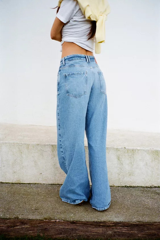 HIGH WAIST - WIDE LEG - LONG LENGTH - RIGIDHigh-waisted jeans with five pockets. Wide, long leg. ... | Zara US