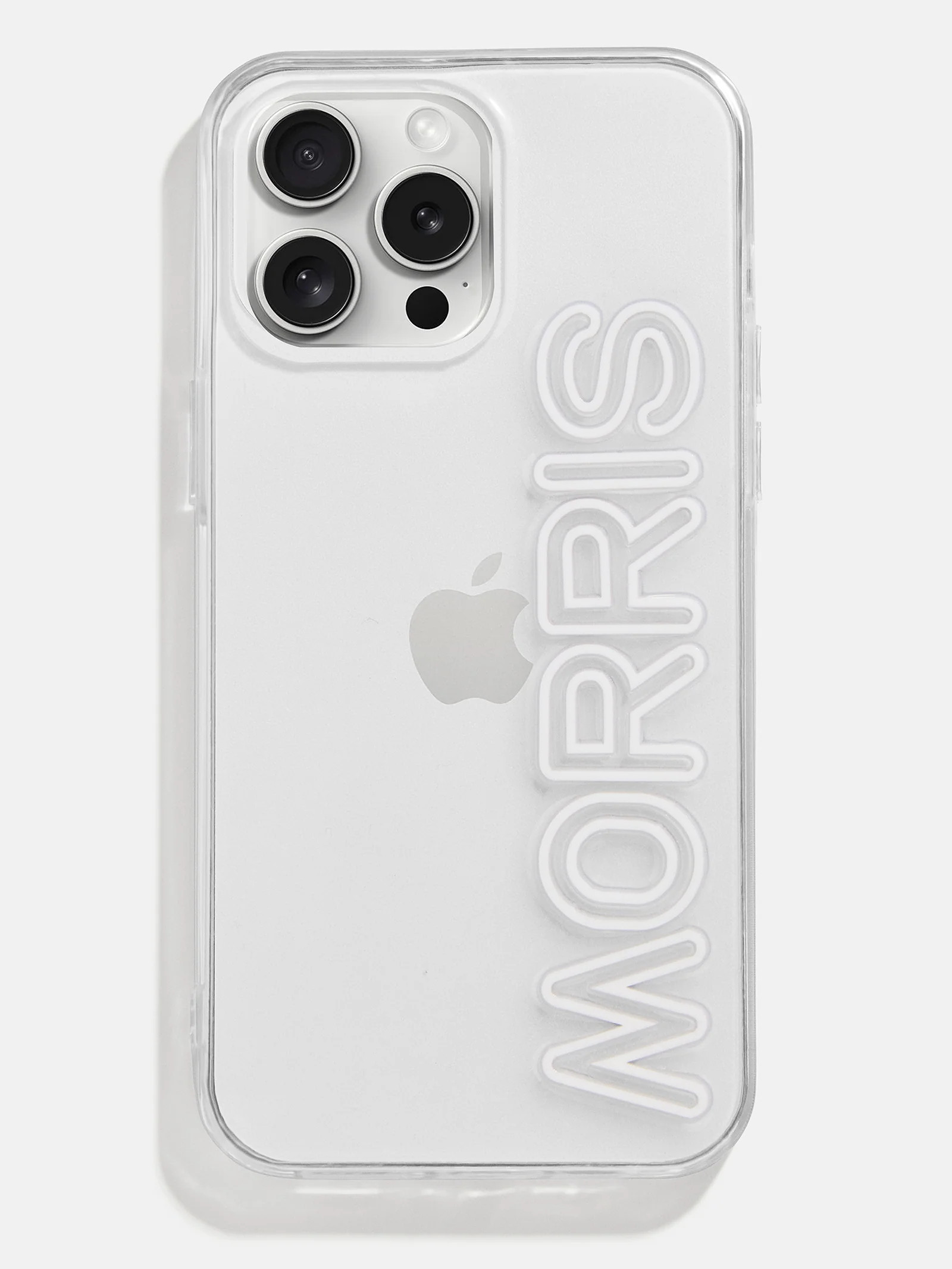 Fine Line Custom iPhone Case - Clear/White | BaubleBar