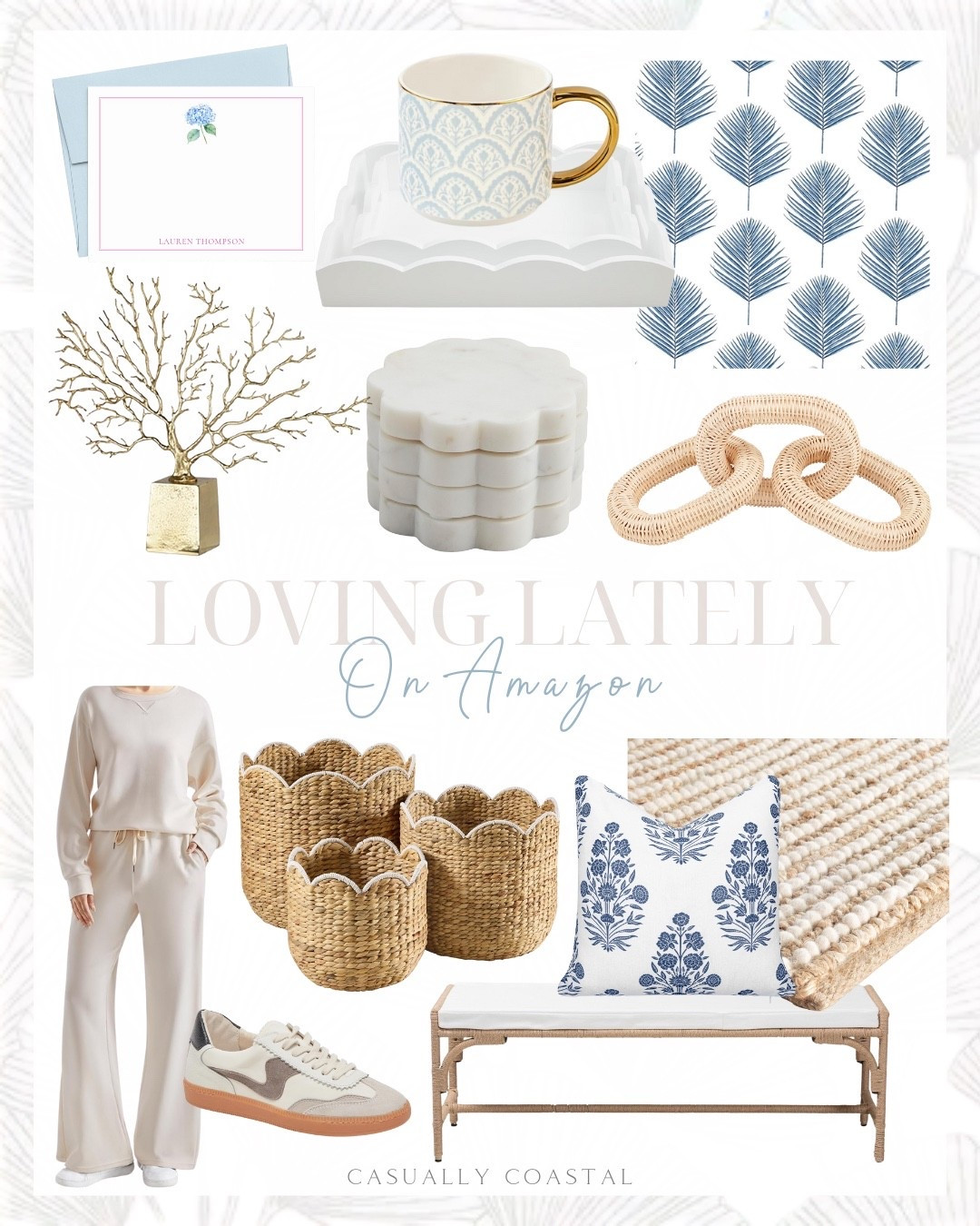 Loving Lately on Amazon

Amazon home decor, coastal home, Amazon rug, coastal rug, Amazon stationary, Amazon bench, coastal bench, Amazon mug, Amazon coasters, Amazon matching set, Amazon sneakers, jute and metal accent bench, seagrass accent bench, palm peel and stick wallpaper, coastal wallpaper, Wool and nuts rug, chunky rug, neutral rug, rattan links, dolce vita sneakers, sweatshirt and pants set, neutral set, scallop marble coasters,  our fan ceramic mug, water hyacinth scalloped basket, metallic tree coral sculpture, coastal pillows, indoor outdoor pillow covers, personalized hydrangea stationery cards, mud pie nested lacquer tray 

#LTKFindsUnder50 #LTKHome #LTKFindsUnder100