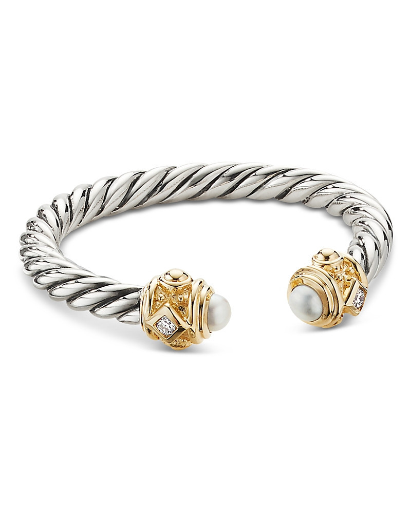 David Yurman Renaissance Ring in Sterling Silver with 14K Yellow Gold, Pearls & Diamonds, 2.3mm | Bloomingdale's (US)