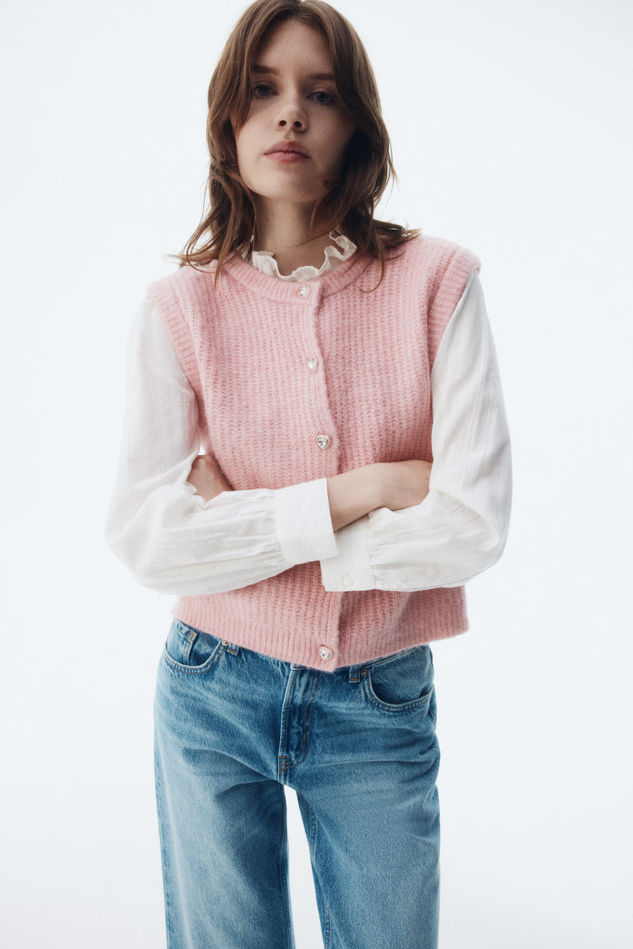 Ribgebreid gilet | H&M (DE, AT, CH, NL, FI)