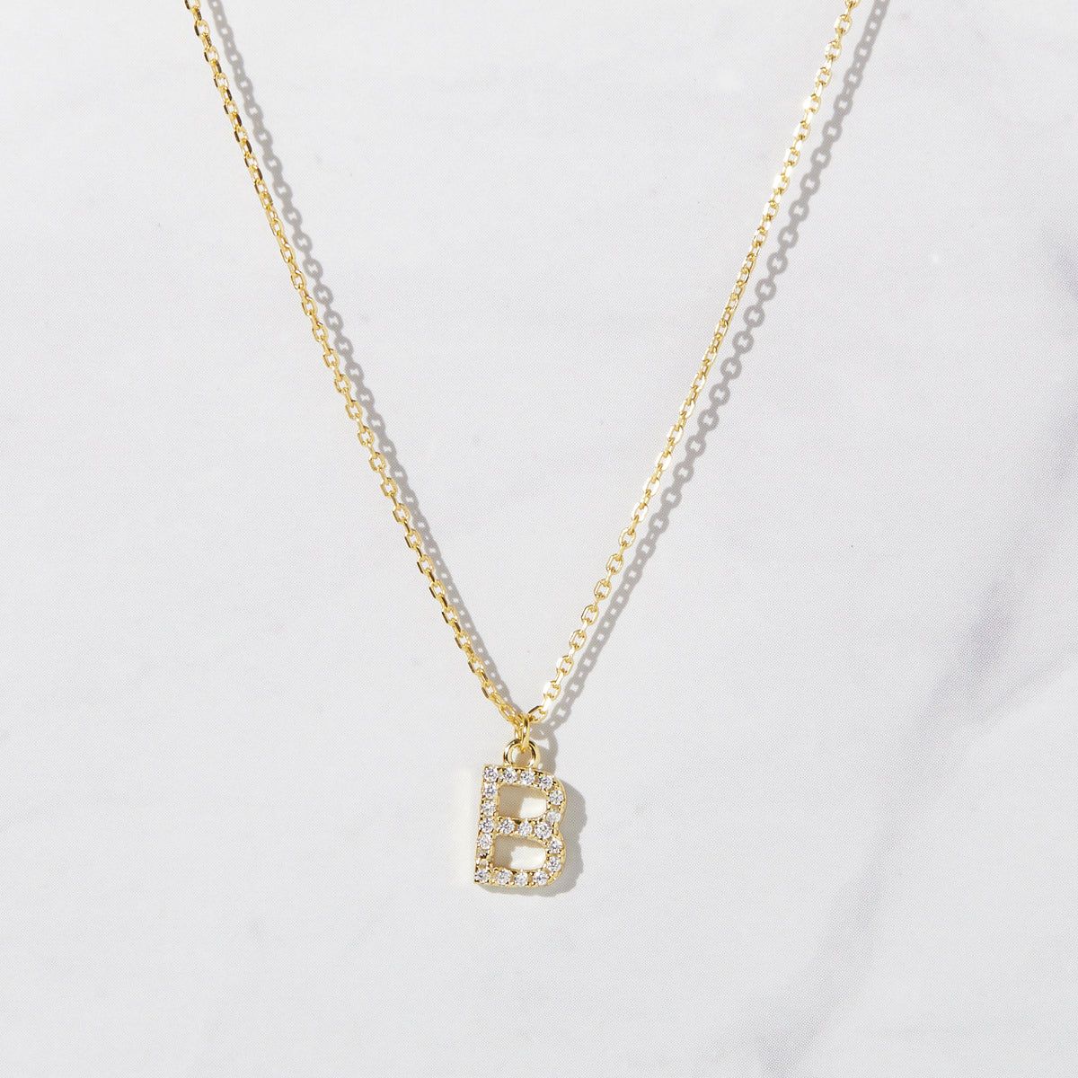Studded Initial Necklace | Sami Jewels
