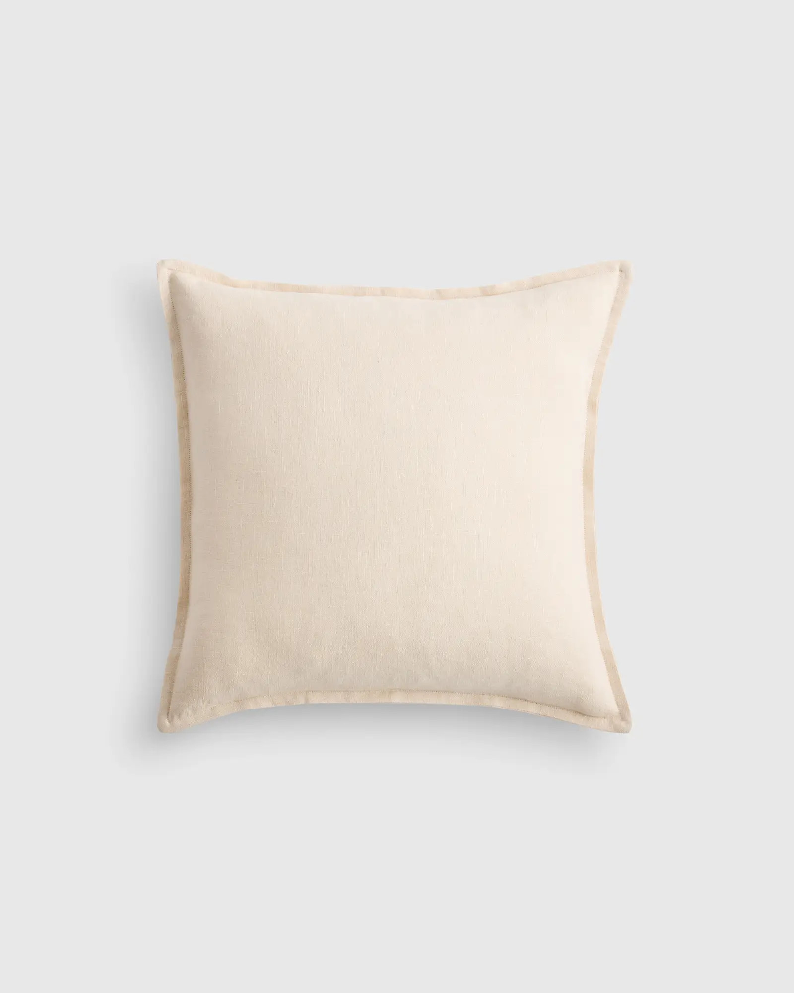 European Linen Flange Edge Pillow Cover in Ivory | Quince