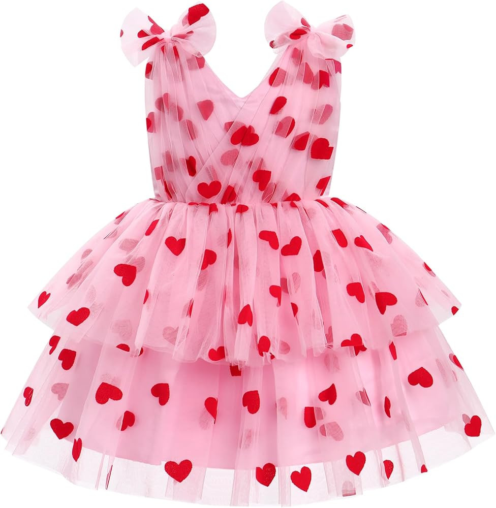 IMEKIS Toddler Girls Butterfly Birthday Dress Rainbow Tulle Formal Wedding Party Ruffle Tutu Dres... | Amazon (US)