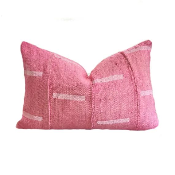 THE PINK LILLY Authentic African Mudcloth Lumbar Pillow Cover - Etsy | Etsy (US)