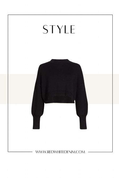 Best cropped sweater for year round styling. Shirt but not belly bearing. Super soft! 

For is TTS.

#LTKstyletip