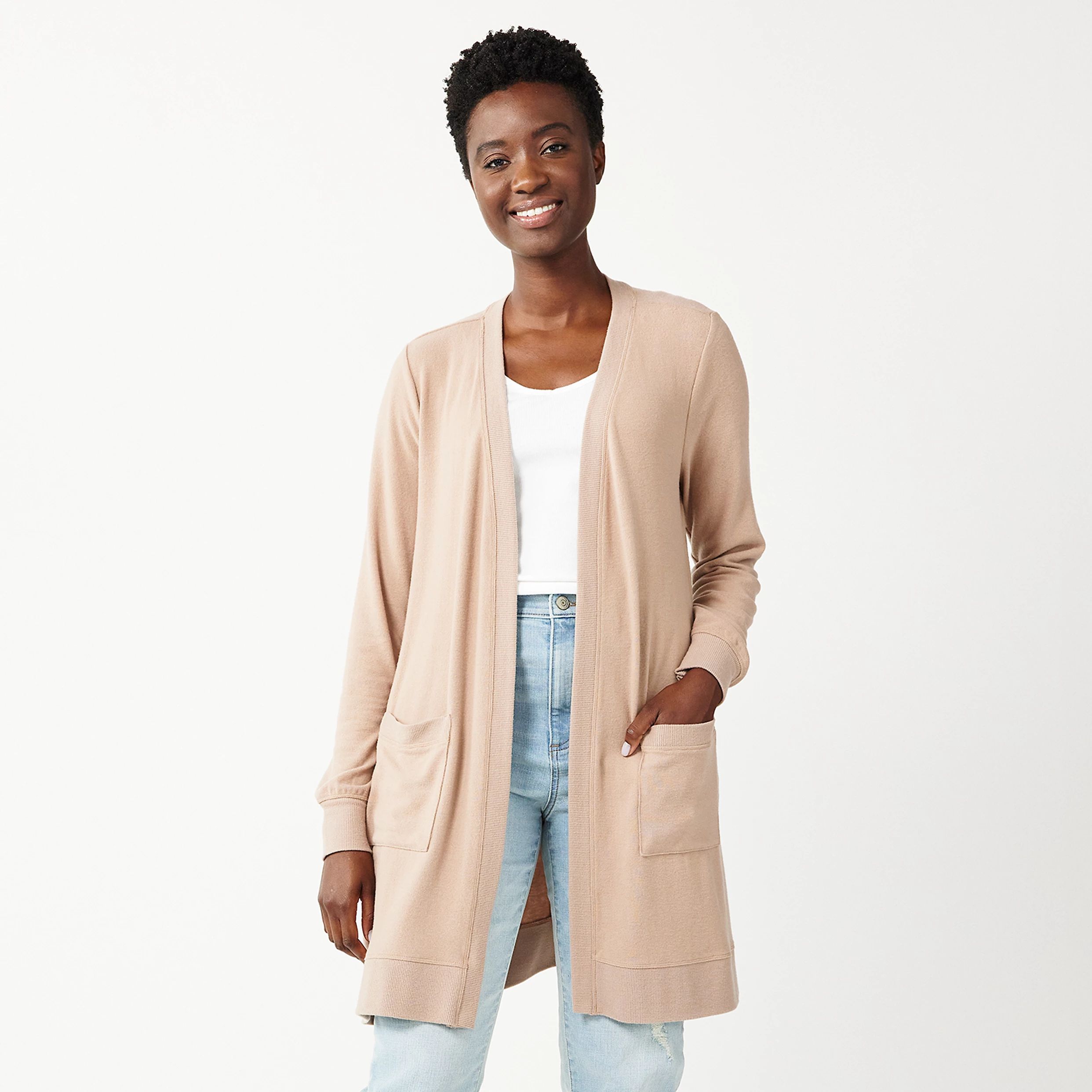 Women's Sonoma Goods For Life® Lightweight Duster Completer Cardigan | Kohl's