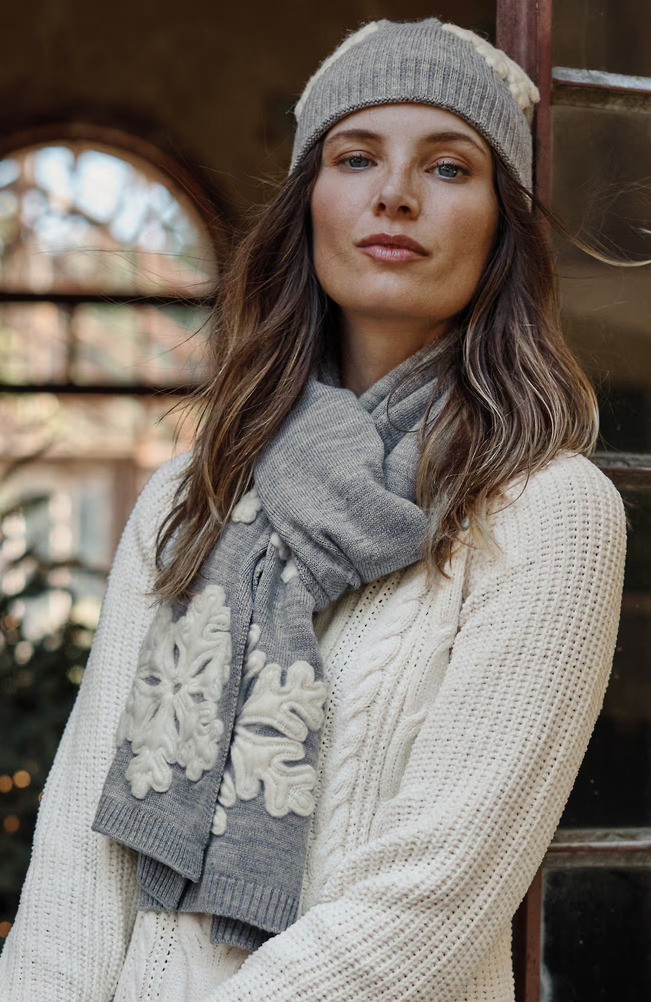 Needle-Felted Snowflake Scarf | J. Jill