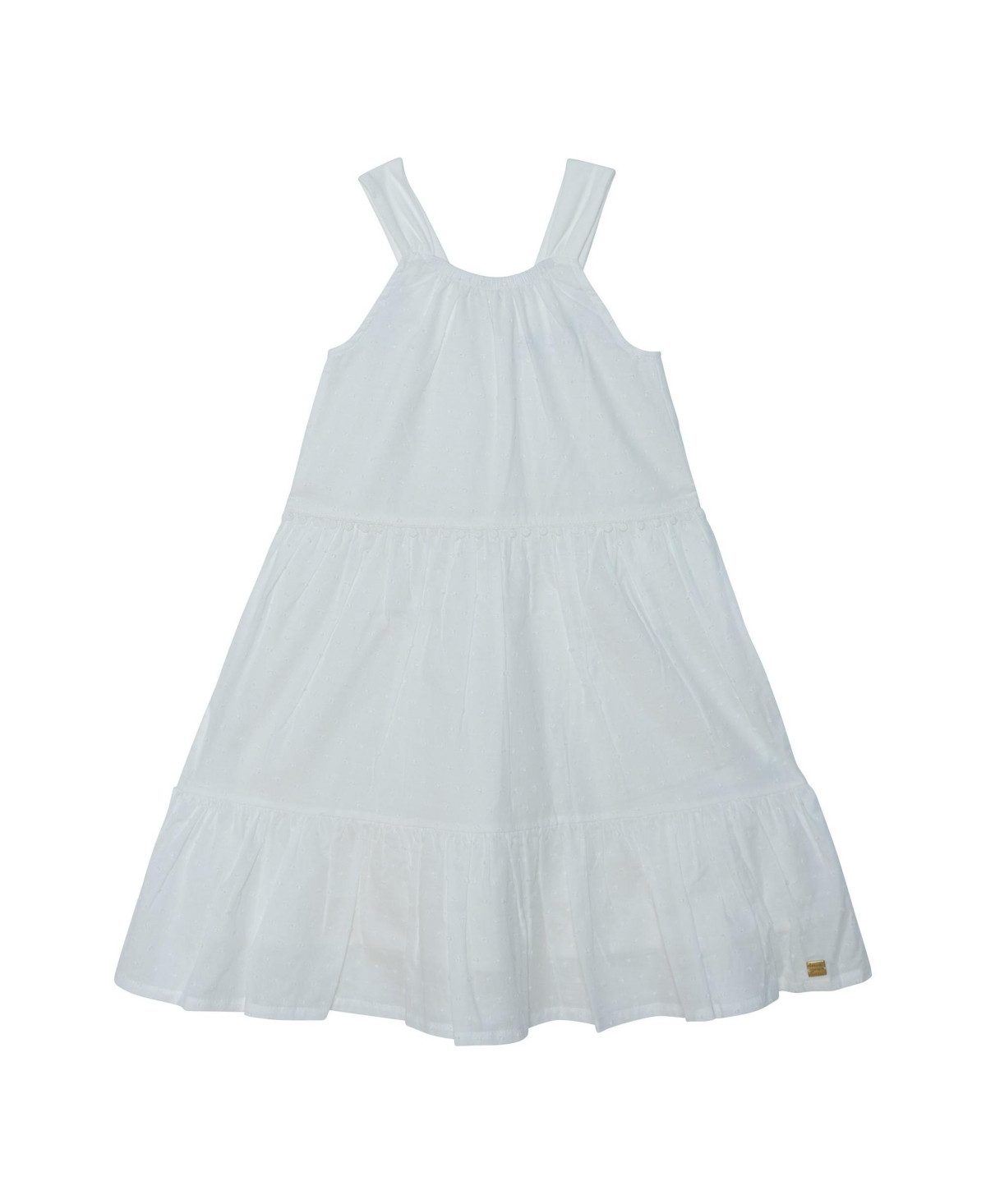 Girl Sleeveless Cotton Midi Dress White - Toddler Child | Macys (US)
