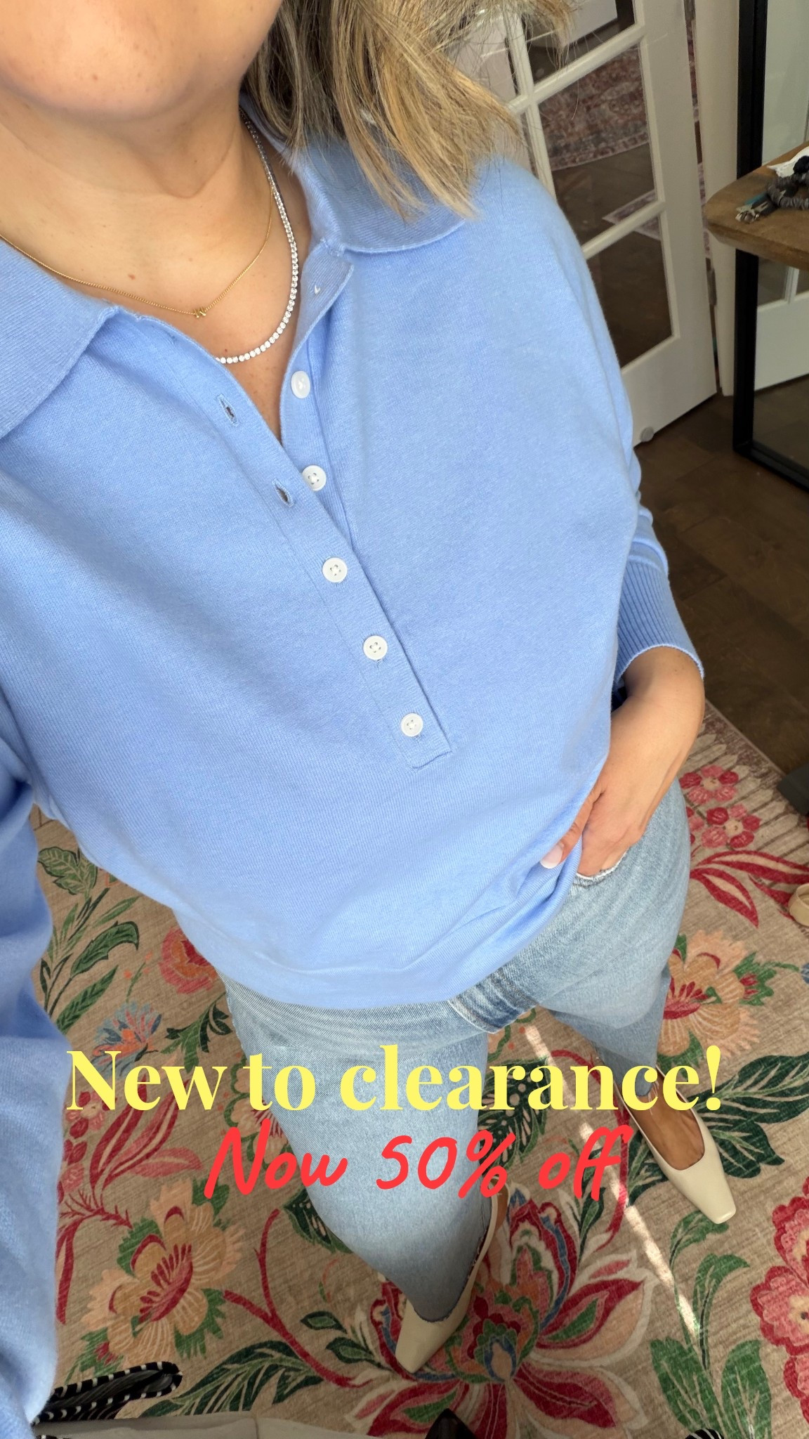 This was an unexpected find and couldn’t help but try it on because of the color. Instant dopamine rush and mood booster! I’m wearing this in a size medium. I feel like it ran slightly big. 

#LTKMidsize #LTKSaleAlert #LTKootd