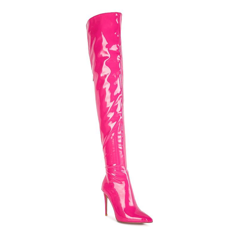 London Rag Eclectic Women's Thigh-High Boots, Size: 9, Brt Pink | Kohl's