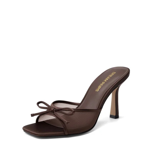 Women’s Square Toe Bow Mules with Cushioned Insole | Dream Pairs