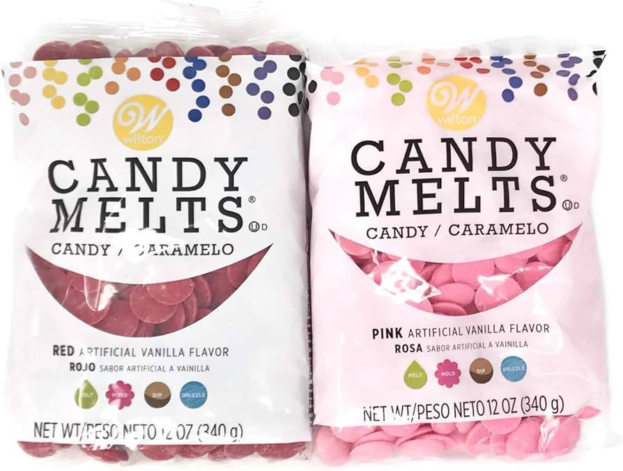 Bundle of Wilton Candy Melts, Red and Pink, 12 Ounces Each | Amazon (US)