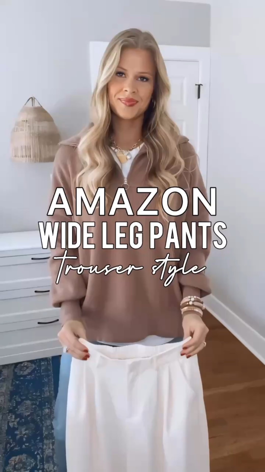 Stop y’all! I found the perfect trouser style wide leg pant - love that you can dress them up or down! The elastic waistband makes them super comfortable, and they come in petite, regular, and tall inseams 🙌🏼

Wearing size small long in the pants and size medium in the tee!

#momstyle #casualoutfitideas #mommusthaves #workwearstyle #casualoutfits 

#LTKWorkwear #LTKootd #LTKTall