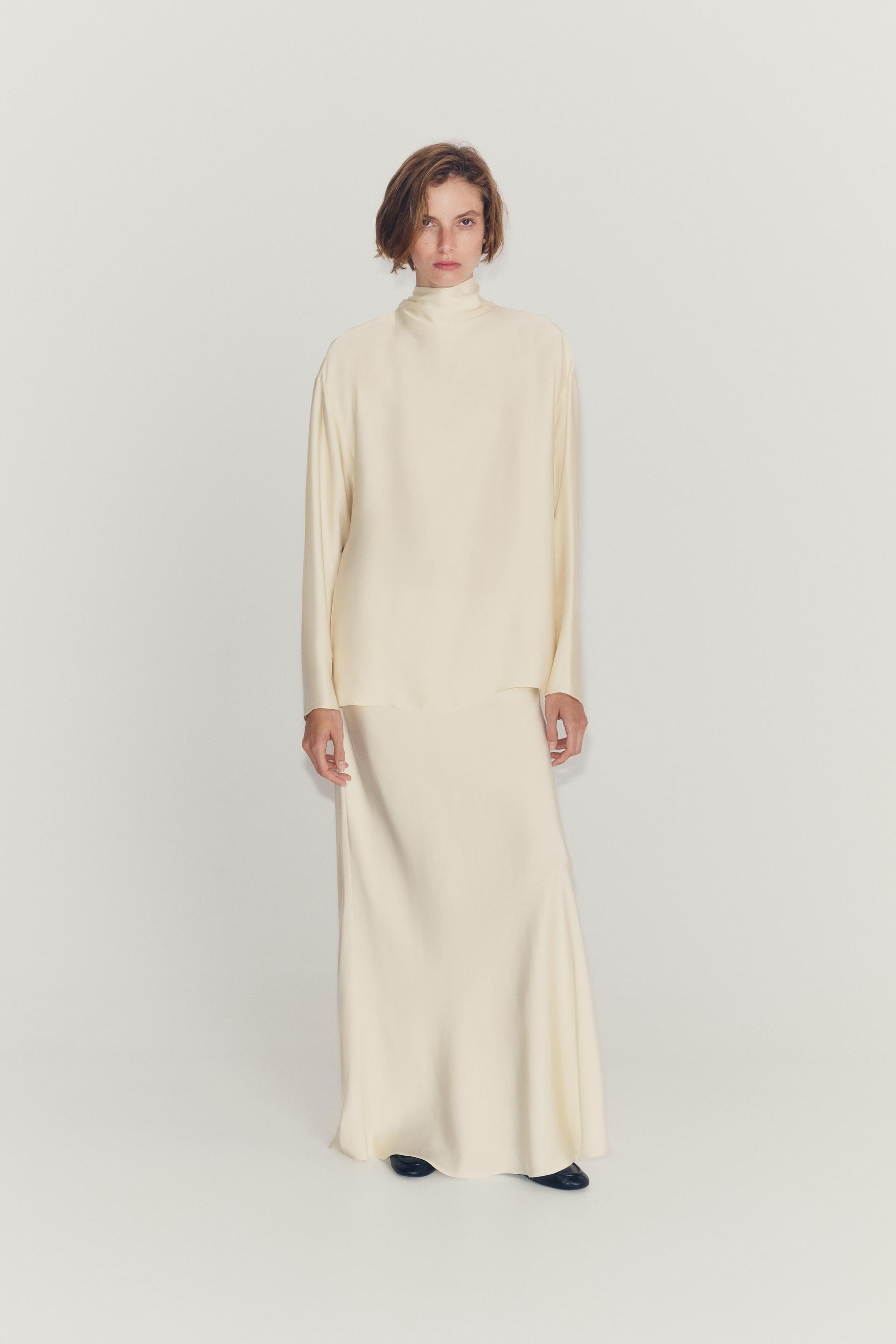 ZW COLLECTION SATIN SKIRT | Zara US