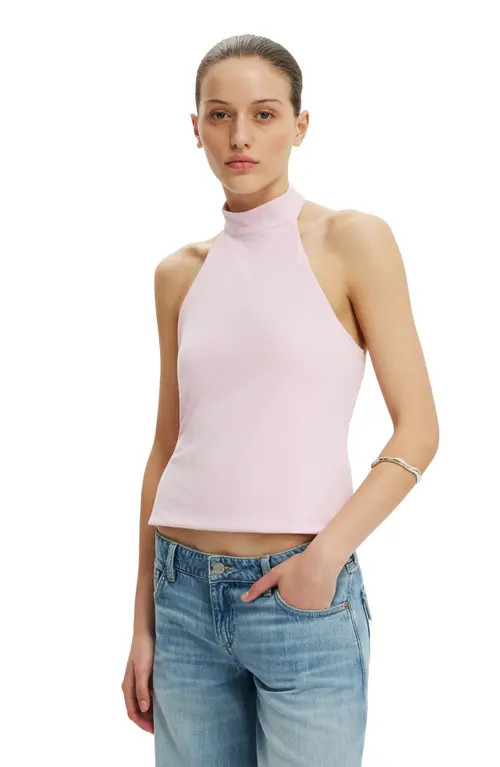 Cotton On Women's Hold Me Halter Twist Back in Light Pink at Nordstrom, Size Xx-Small | Nordstrom