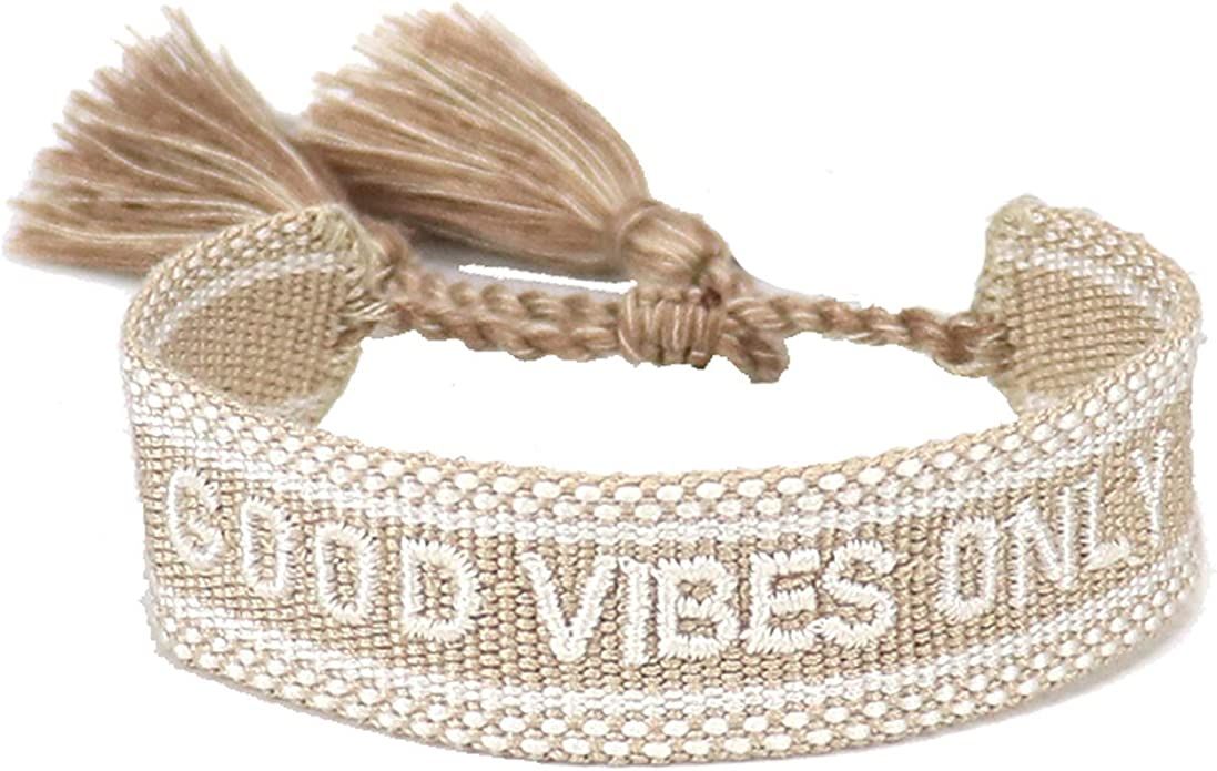 COLORFUL BLING Adjustable Handmade Braided Knitted Rope Wrap Bracelet Tassel Fringe Hope Wish Cuf... | Amazon (US)