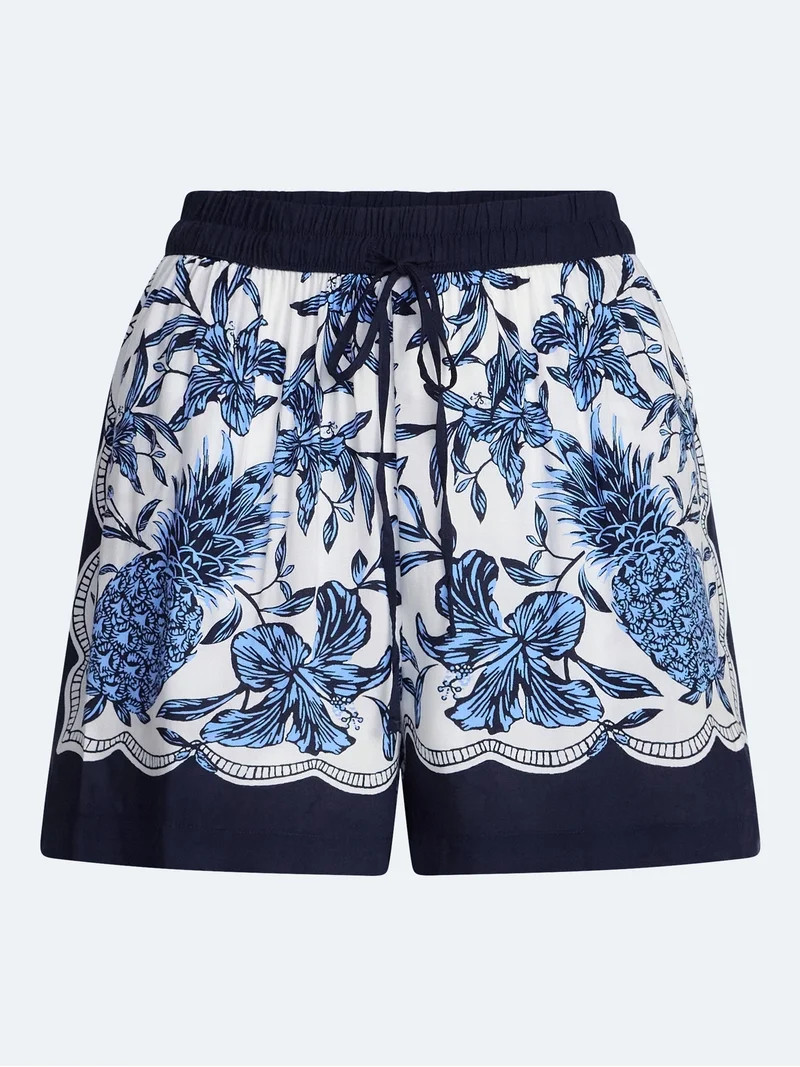 Free Assembly Womans Plus E-Waist Pull On Short Size-1X-4X | Walmart (US)
