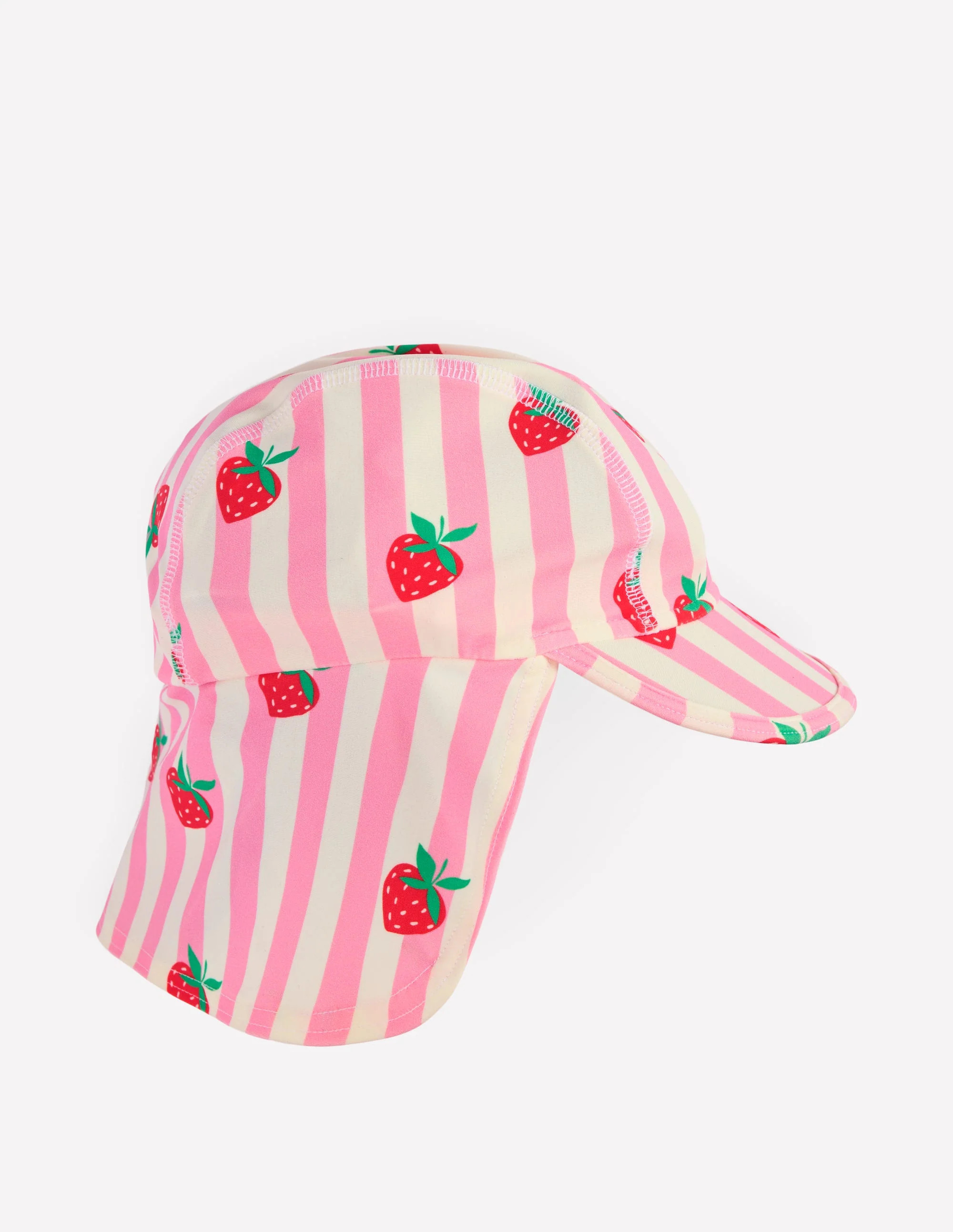 Fun Sun Safe Girls Hat-Pink Strawberry Stripe | Boden (US)