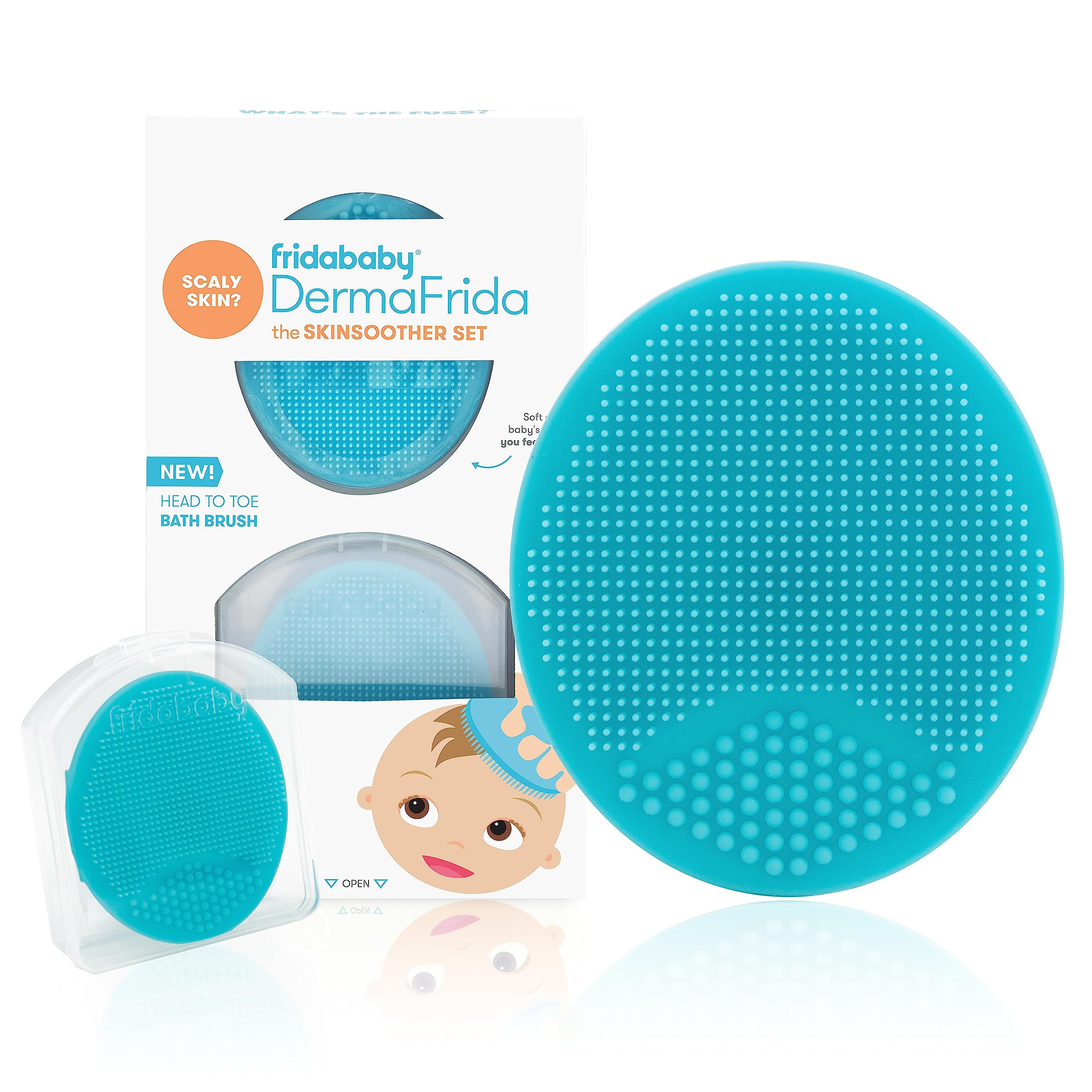 Frida Baby DermaFrida The SkinSoother Baby Bath Brush, Cradle Cap Brush for Babies, Baby Essentia... | Amazon (US)