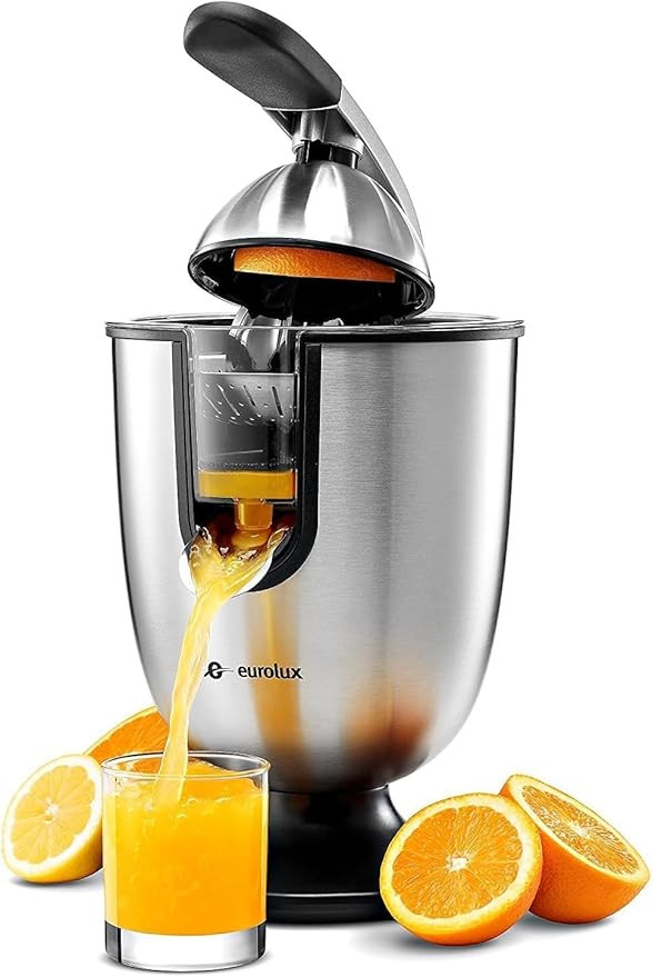 Eurolux Premium Electric Orange Juicer | Stainless Steel Citrus Squeezer With New Ultra-Powerful ... | Amazon (US)