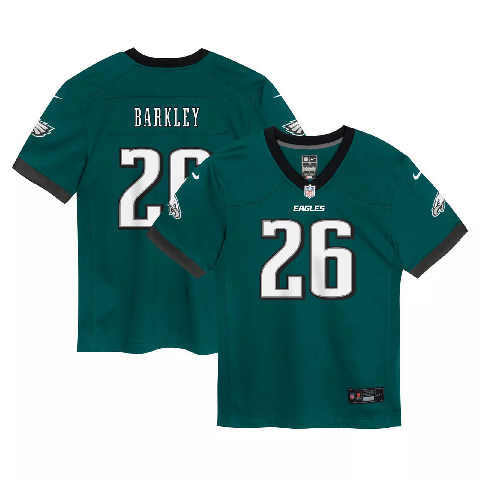 Toddler Nike Saquon Barkley Midnight Green Philadelphia Eagles Game Jersey, Toddler Unisex, Size: 3T | Kohl's