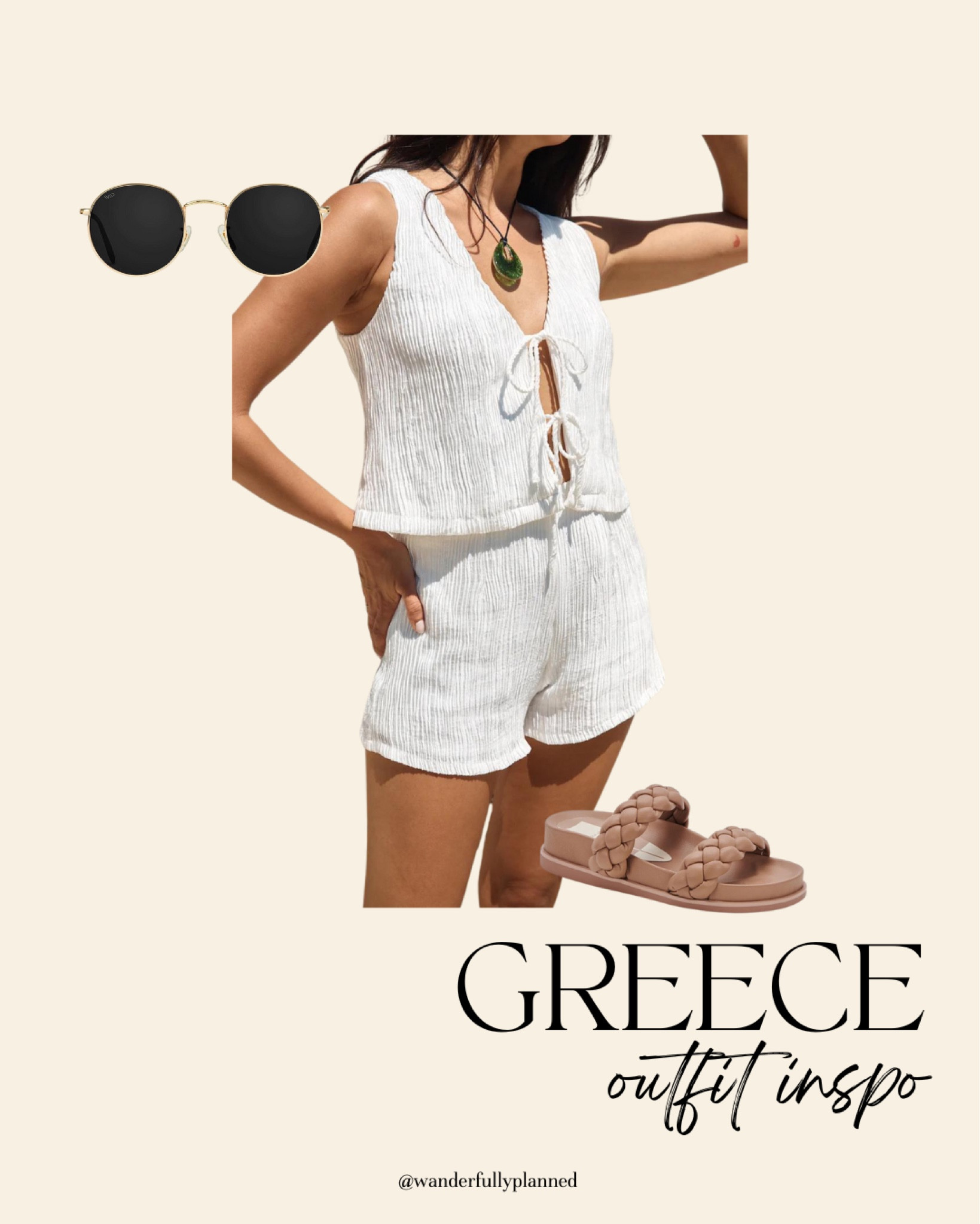 Greece outfit Inspo 🤍 #greecetravel #vacationoutfit