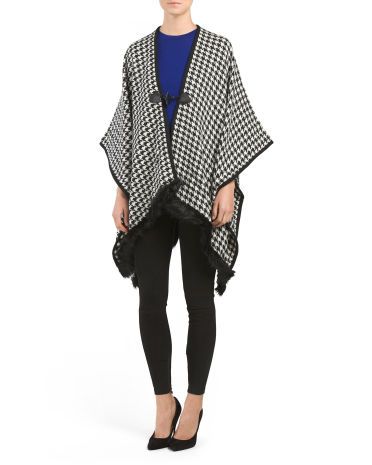 Houndstooth Ruana | TJ Maxx