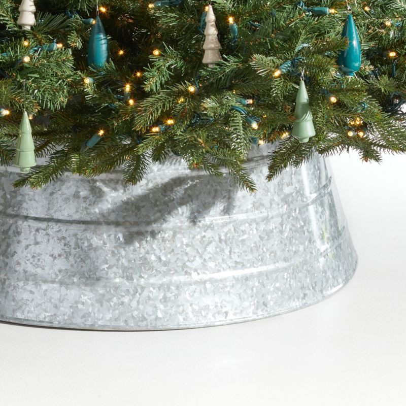 Galvanized Christmas Tree Collar + Reviews | Crate and Barrel | Crate & Barrel