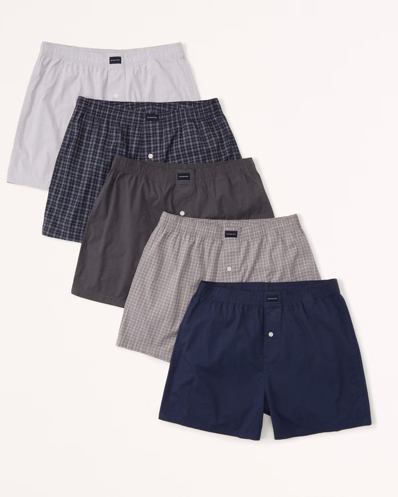 5-Pack Woven Logo Boxers | Abercrombie & Fitch (US)