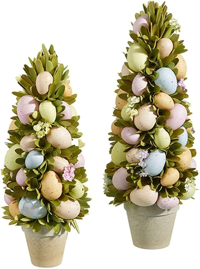 Raz Imports 2023 the Meadow 17.5" Egg Topiaries, Set of 2 | Amazon (US)