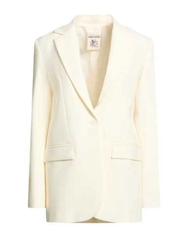 Semicouture Woman Blazer Cream Size 4 Polyester, Virgin Wool, Elastane | YOOX (US)