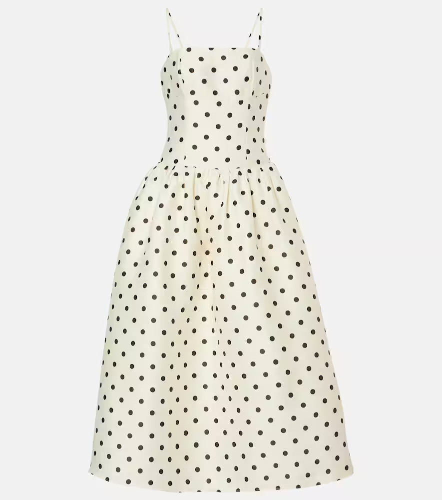 Self-Portrait Polka-dot taffetta corset dress | Mytheresa (UK)